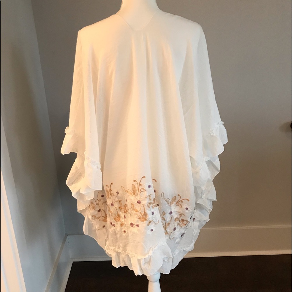 Only 1 Left! 🔥 Women’s White Boho Kimono CoverUp - Picture 5 of 8